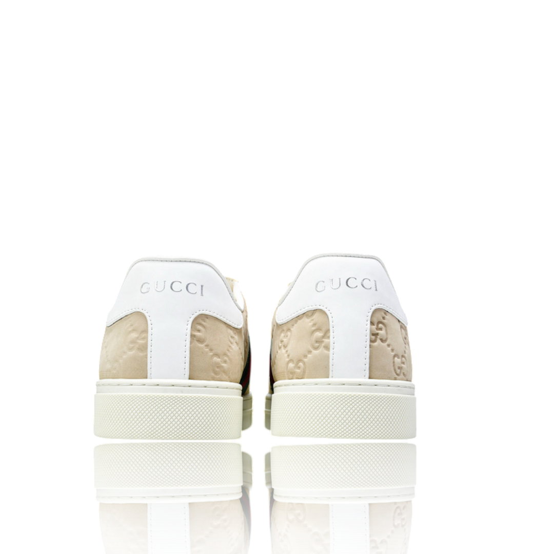 Guссi Ace Web Embossed Monogram 'Beige'