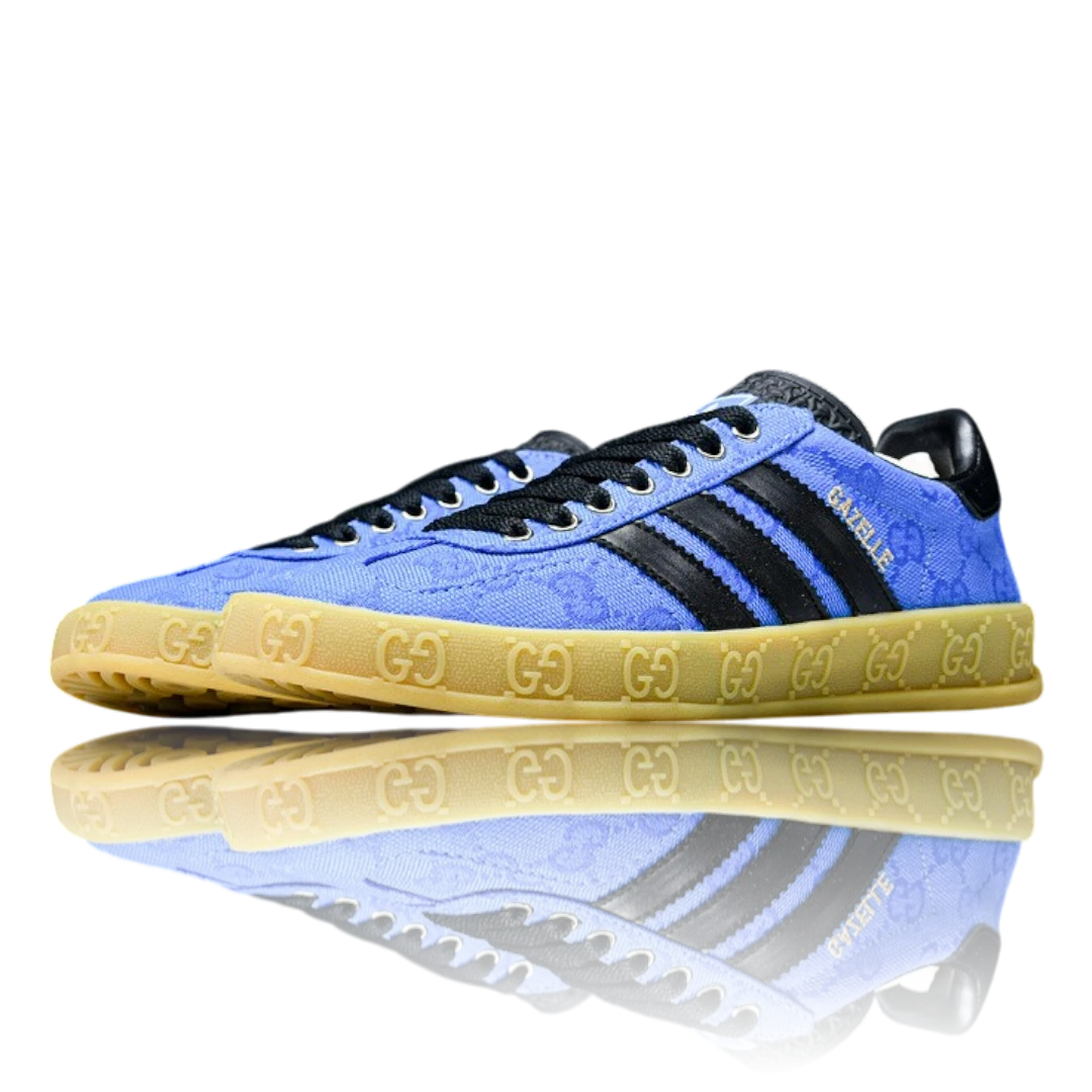 Guссi x Gazelle 'Blue GG Monogram'