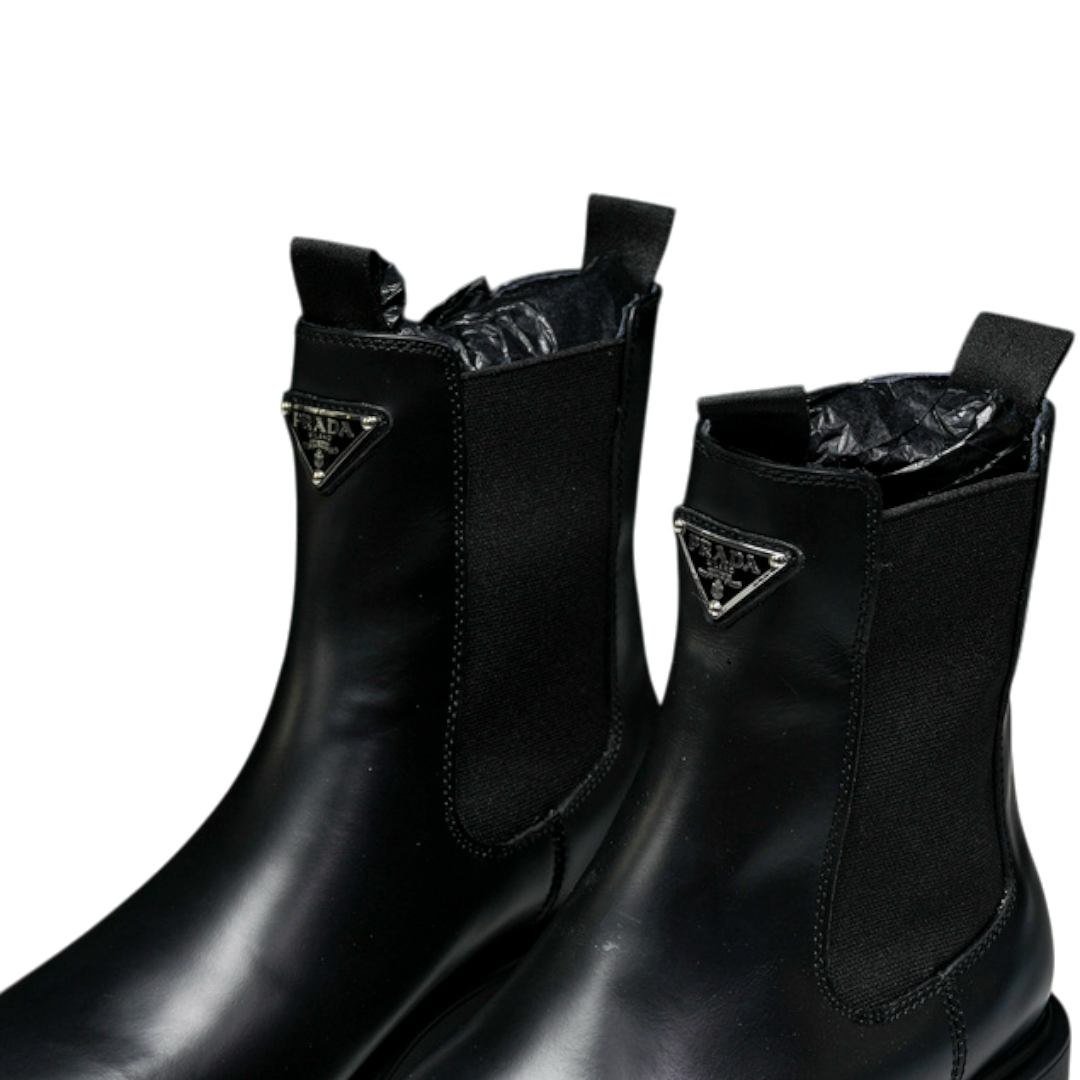 Prada Monolith Brushed Chelsea Boots 'Black'