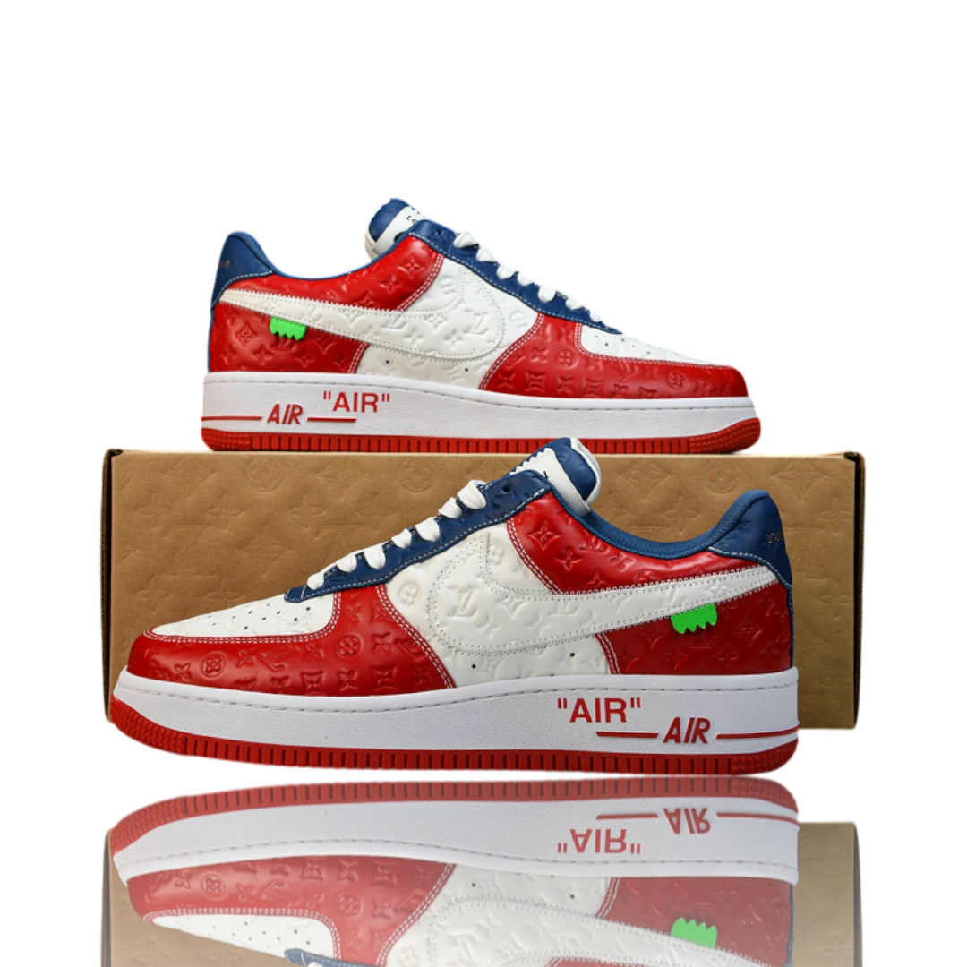 Louis Vuittоп x AF1 By Virgil Abloh 'White Red Blue'