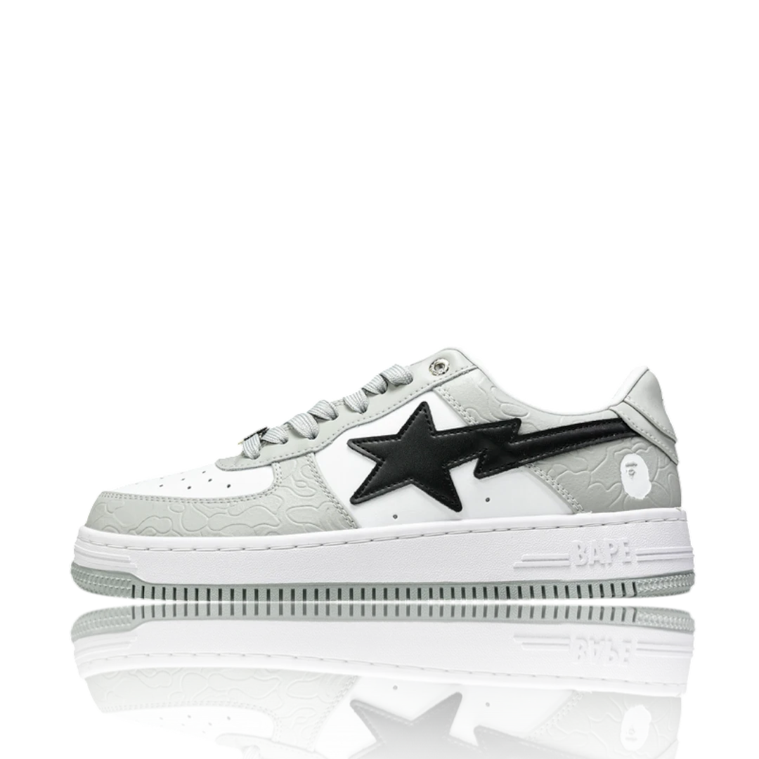 A Bathing Ape Bapesta 'White Grey'