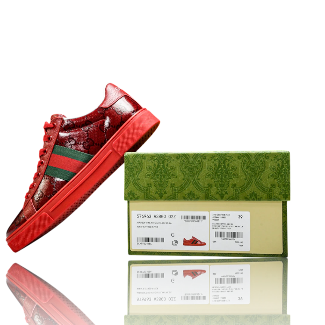 Guссi Ace Web 'Red Monogram'
