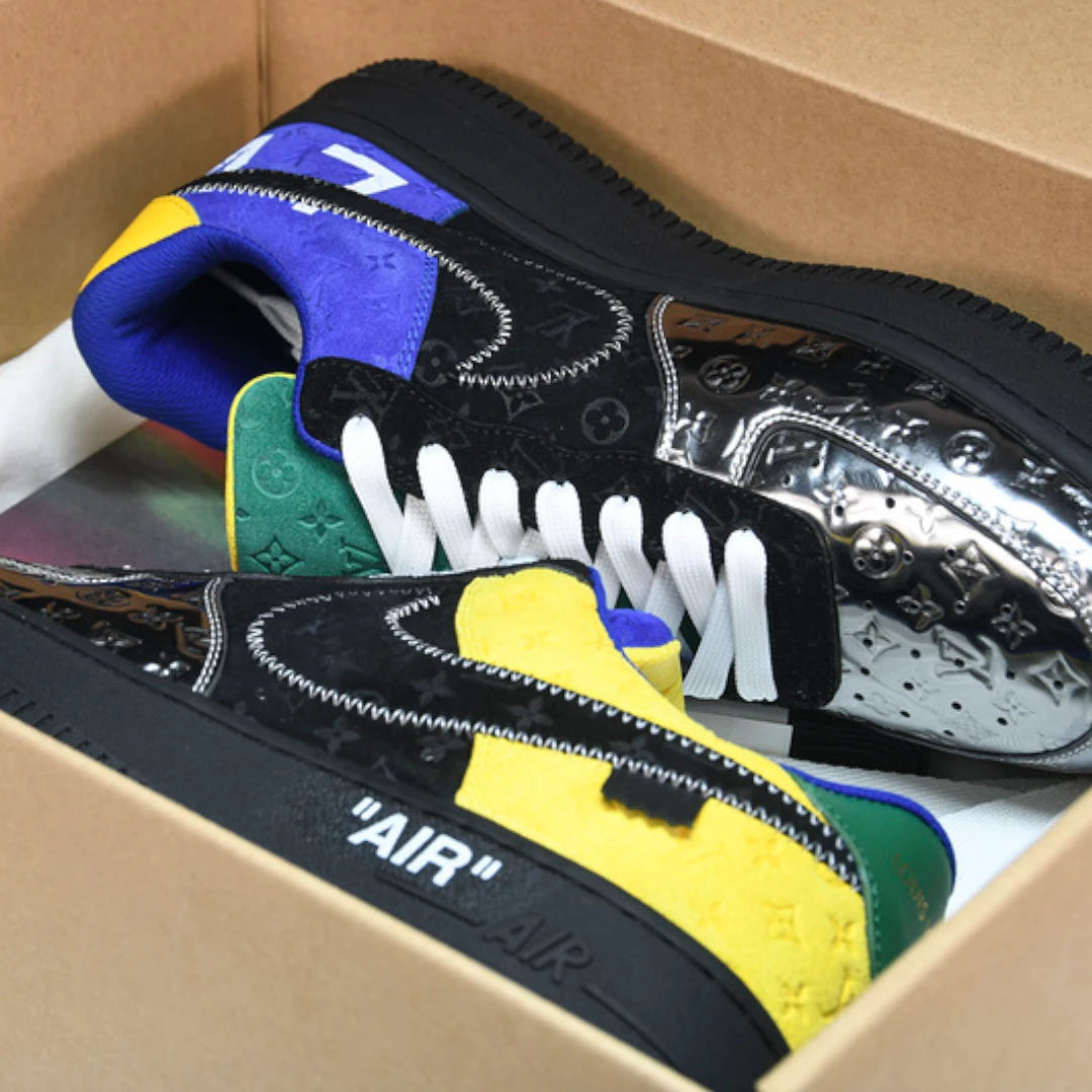 Louis Vuittоп x AF1 By Virgil Abloh ‘Black Metallic Silver’