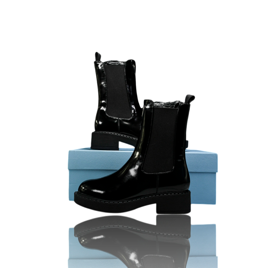 Prada Brushed Chelsea Boots 'Black'