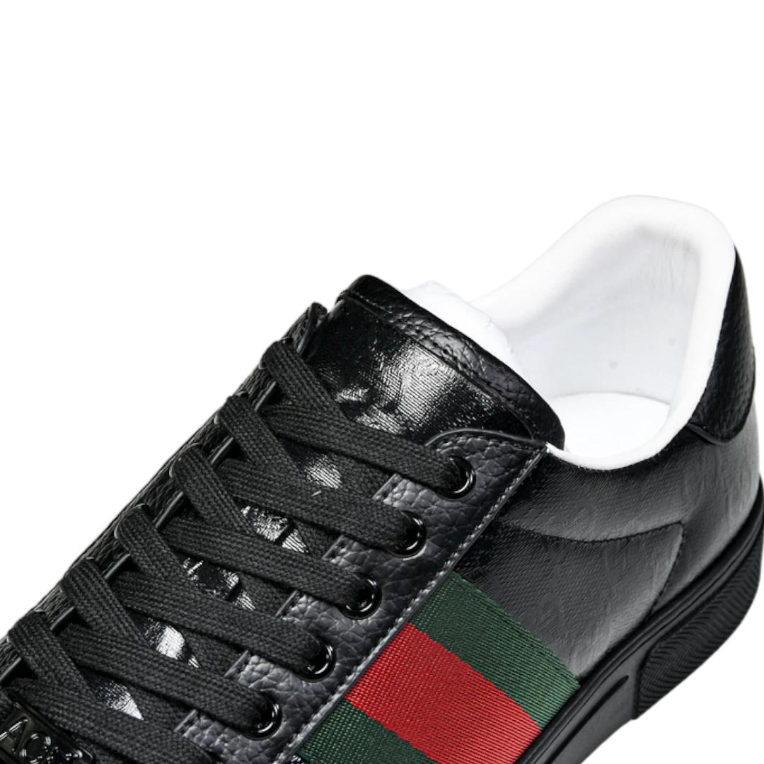 Guссi Ace Web 'Black Monogram'