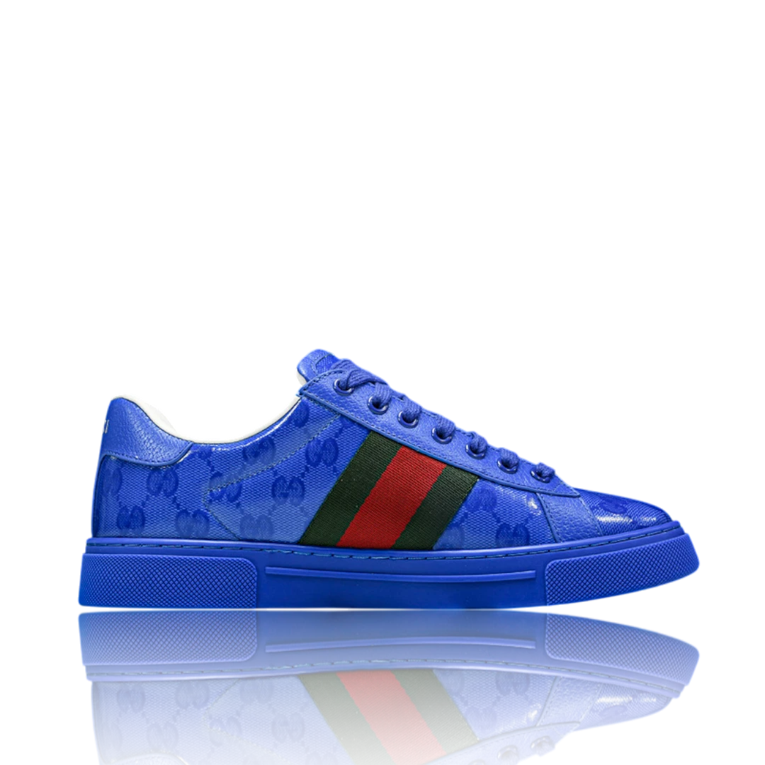 Guссi Ace Web 'Blue Monogram'