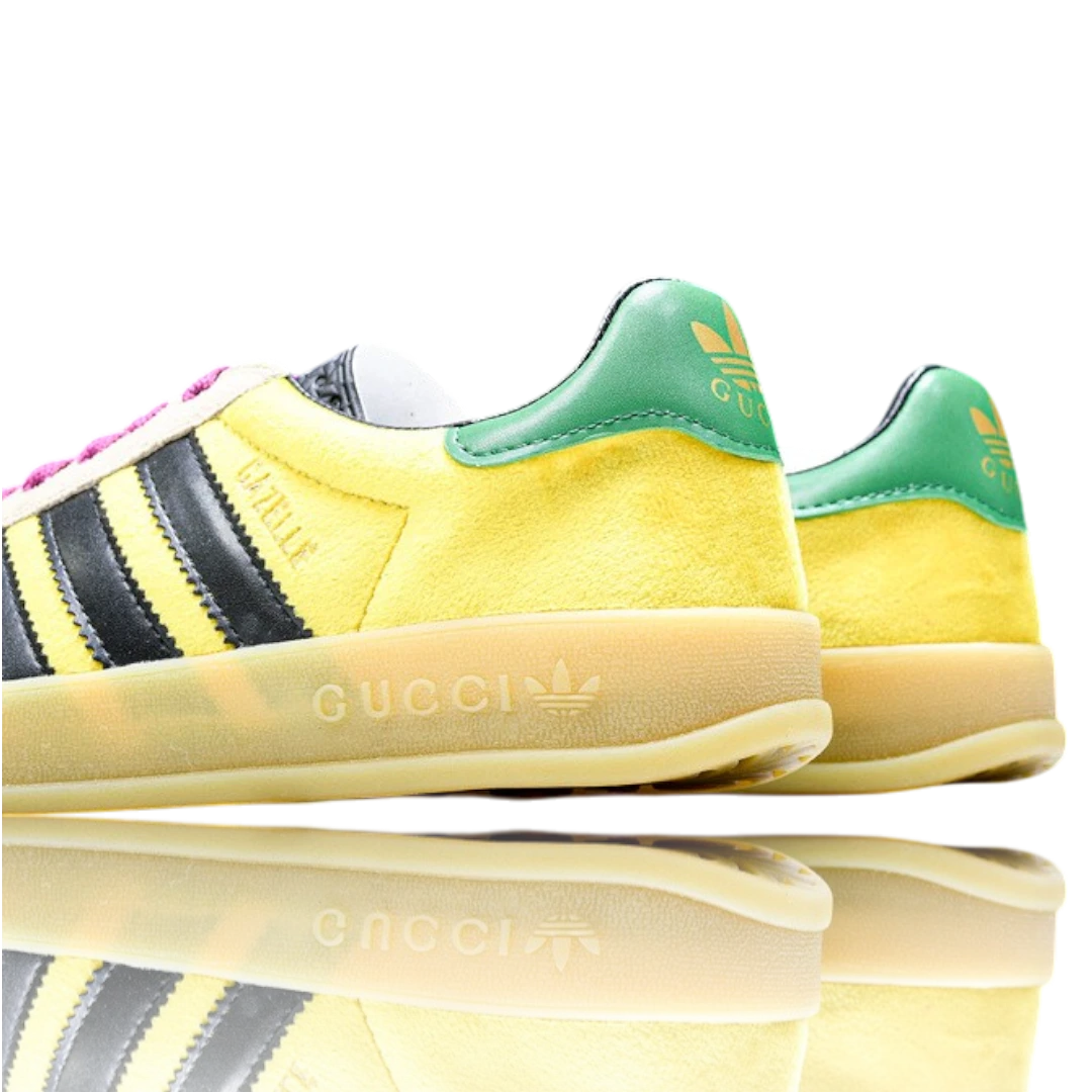 Guссi x Gazelle 'Yellow Velvet Green'