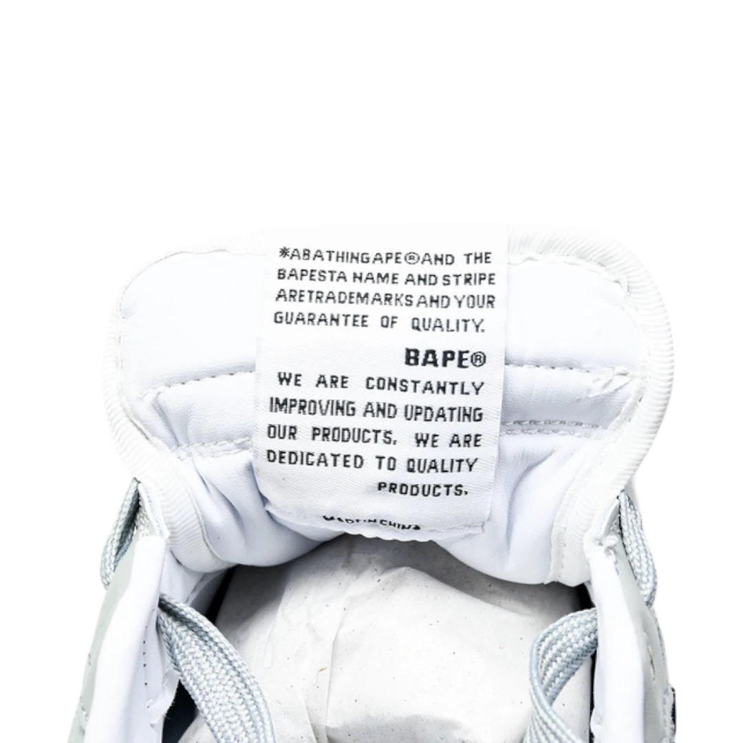 A Bathing Ape Bapesta 'White Grey'