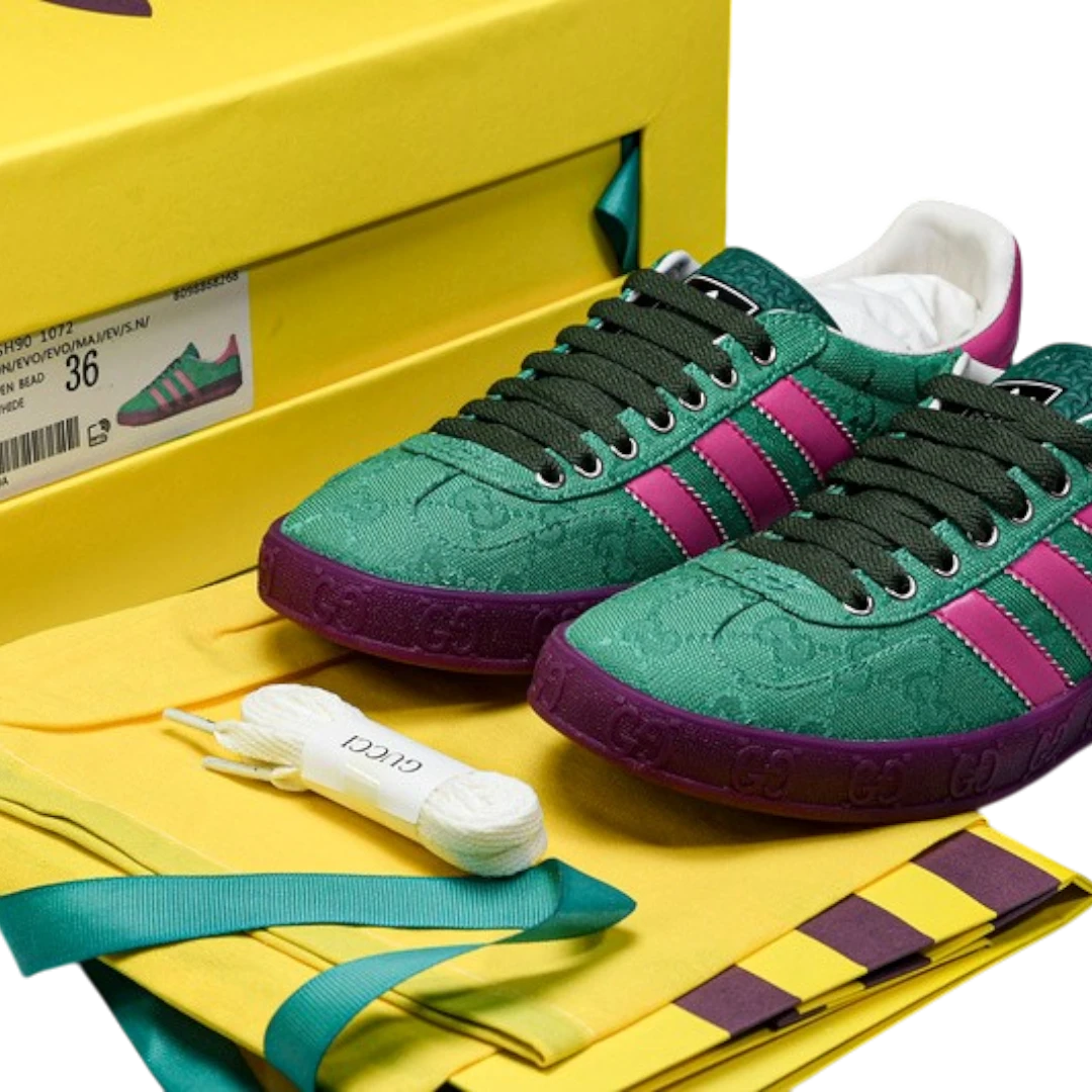 Guссi x Gazelle 'Green GG Monogram'