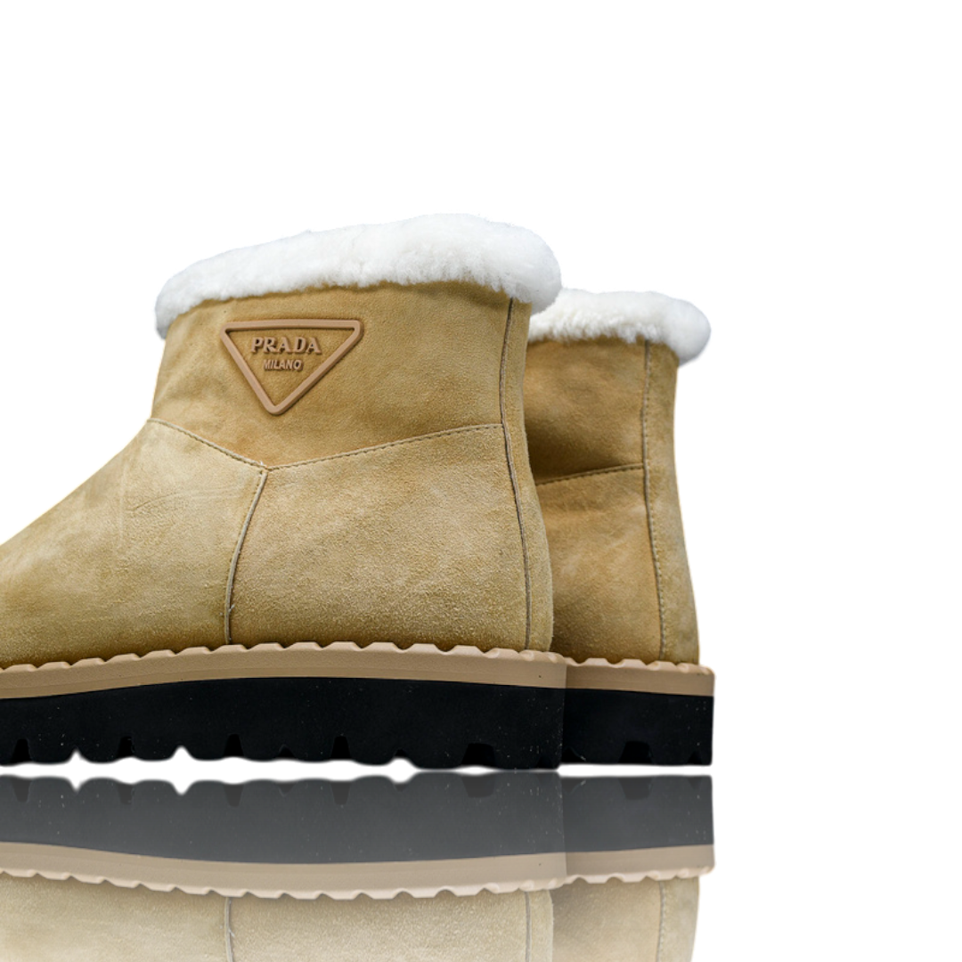 Prada Ankle Boots 'Beige'
