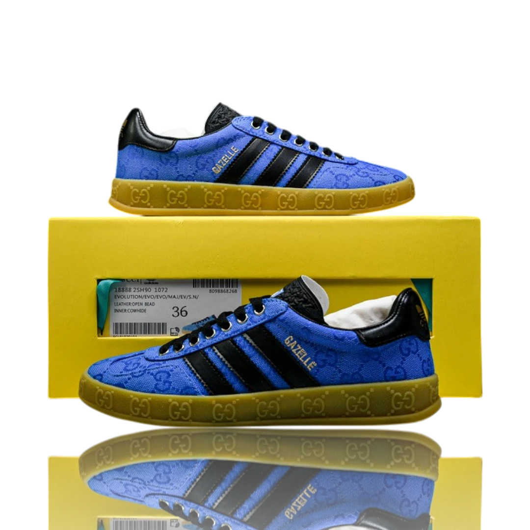 Guссi x Gazelle 'Blue GG Monogram'
