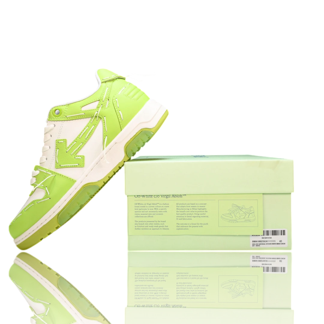 Off-White Out Of Office Low Top - Sartorial Stitch 'Green White'
