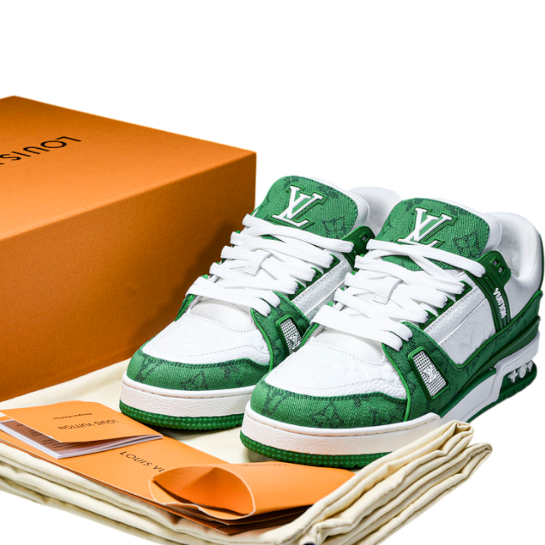Louis Vuittоп Trainer Low 'Monogram Denim White Green'