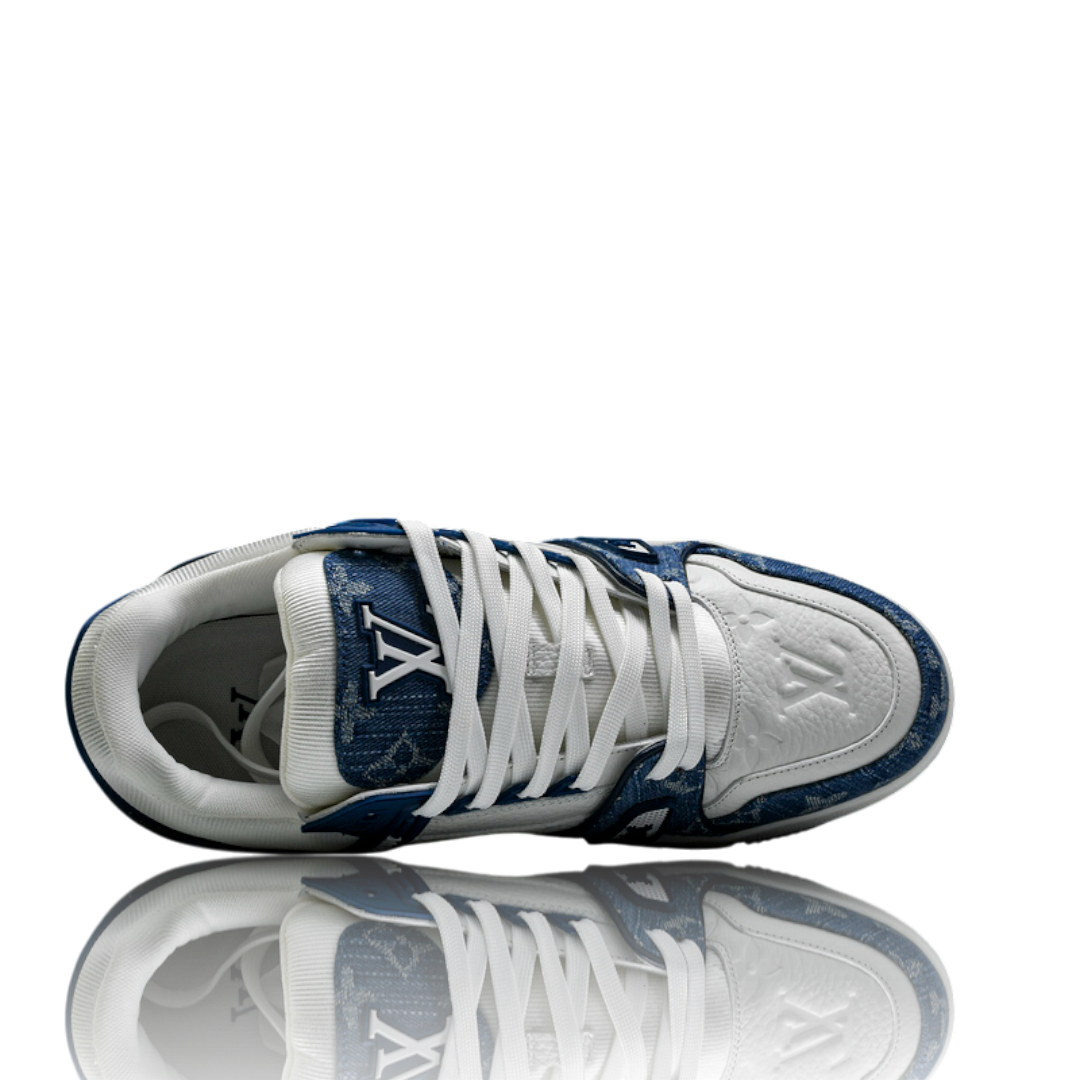 Louis Vuittоп Trainer Low 'Monogram Denim White Blue'