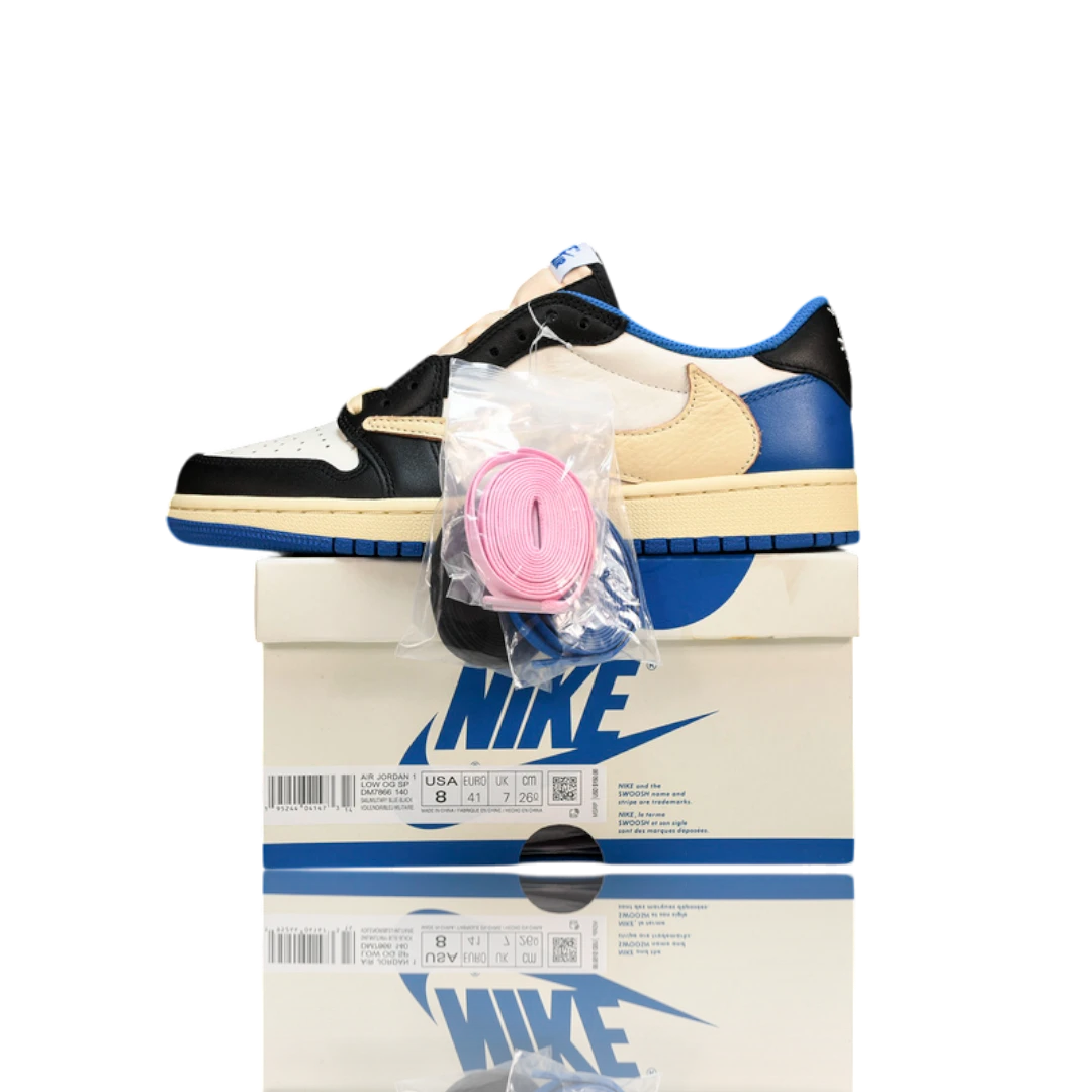 (CLEARANCE) Travis Scott x AJ1 Low OG Fragment ‘Military Blue’