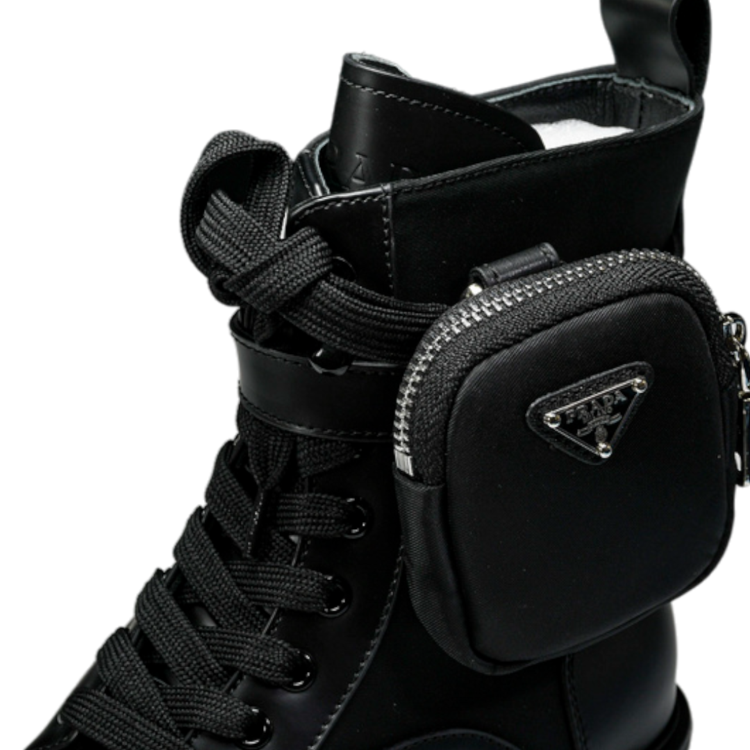 Prada Monolith brushed Boots 'With Pouch'