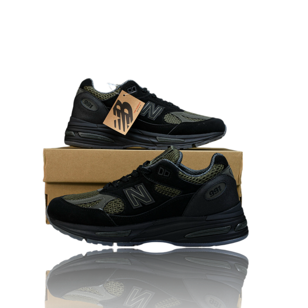 NB 991v2 MiUK x Stone Island 'Black Olive'