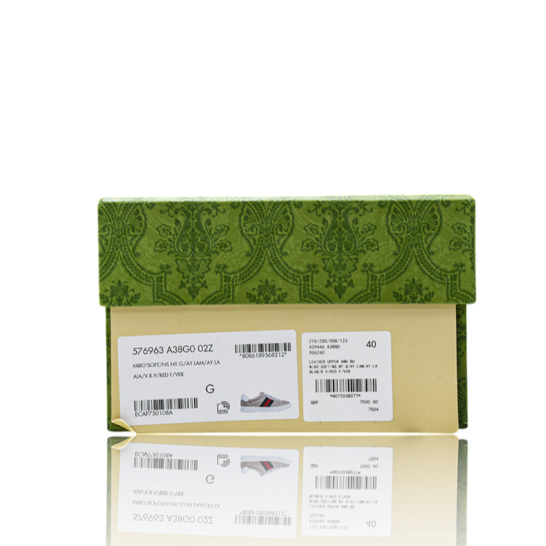 Guссi Ace Web Embossed Monogram 'Beige'