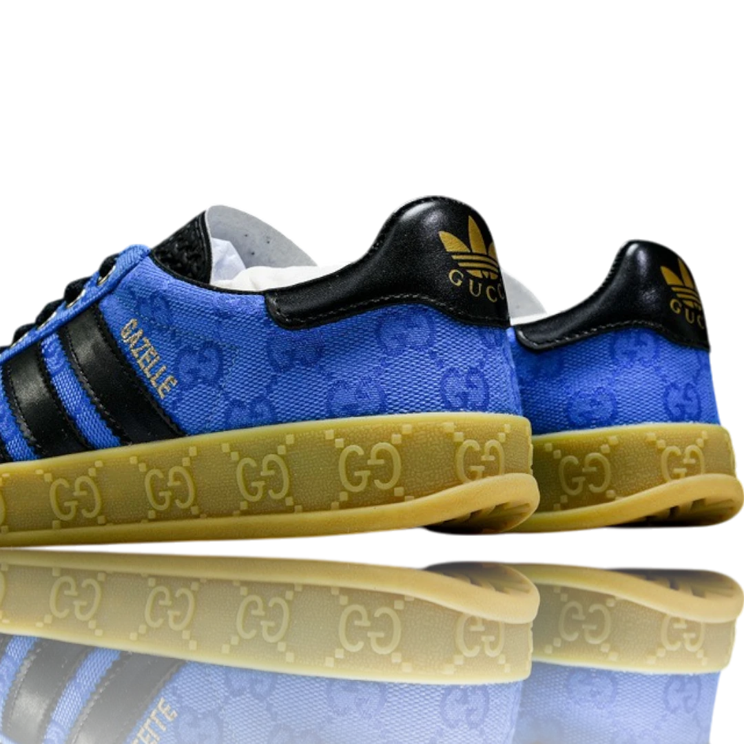 Guссi x Gazelle 'Blue GG Monogram'