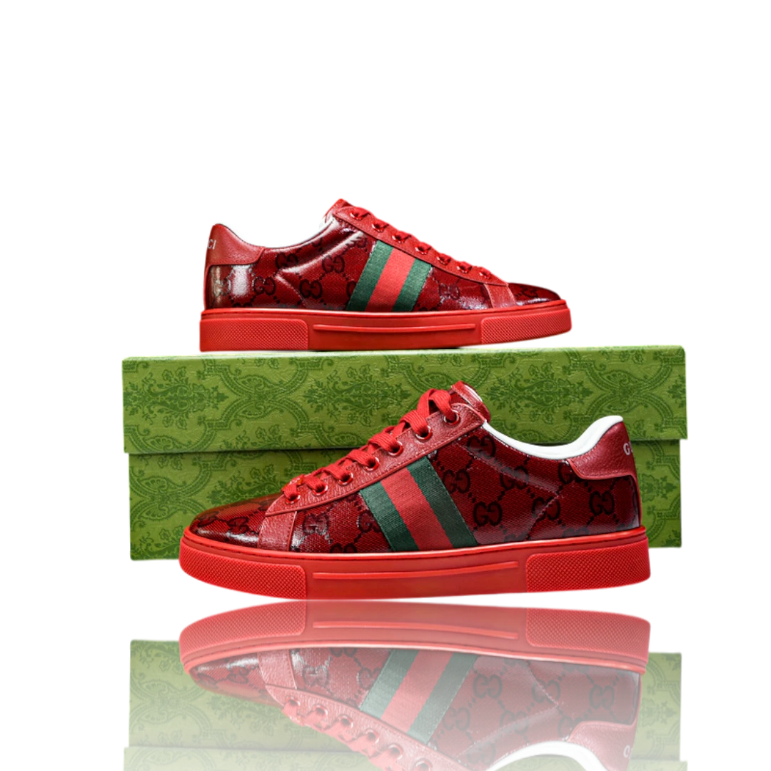 Guссi Ace Web 'Red Monogram'