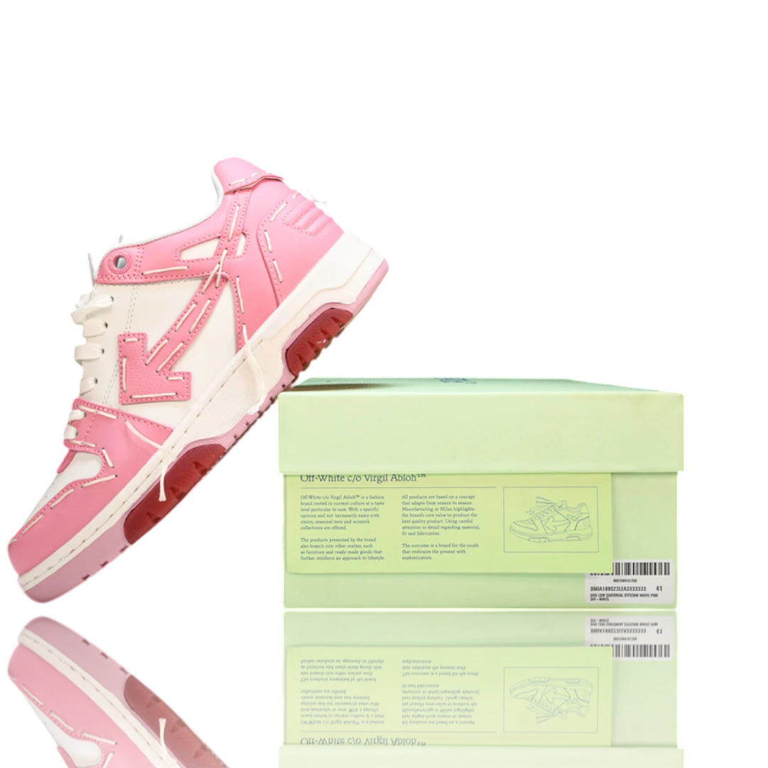 Off-White Out Of Office Low Top - Sartorial Stitch 'White Pink'