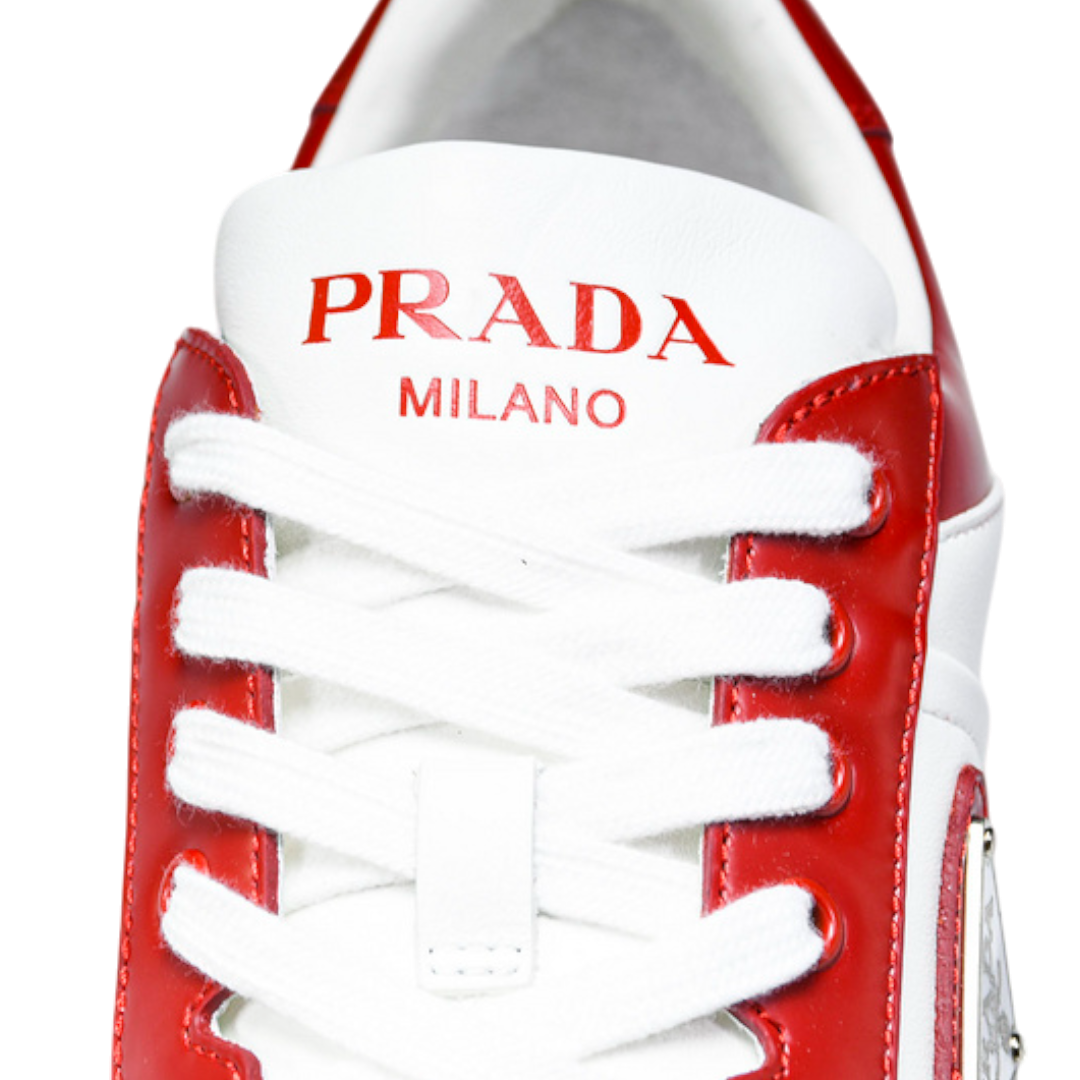 Prada Downtown Sneaker 'White Lacquer Red'
