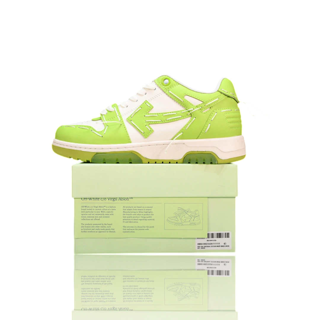 Off-White Out Of Office Low Top - Sartorial Stitch 'Green White'