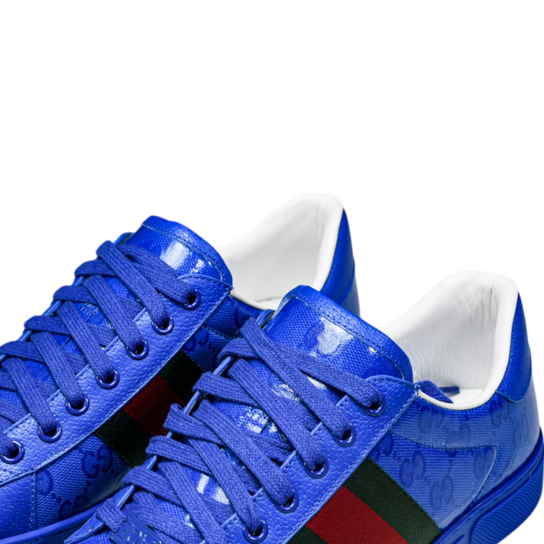 Guссi Ace Web 'Blue Monogram'