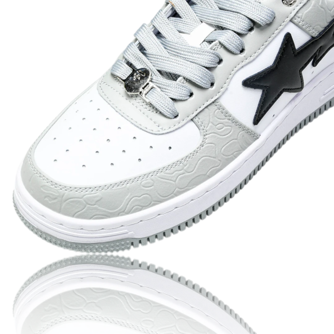 A Bathing Ape Bapesta 'White Grey'