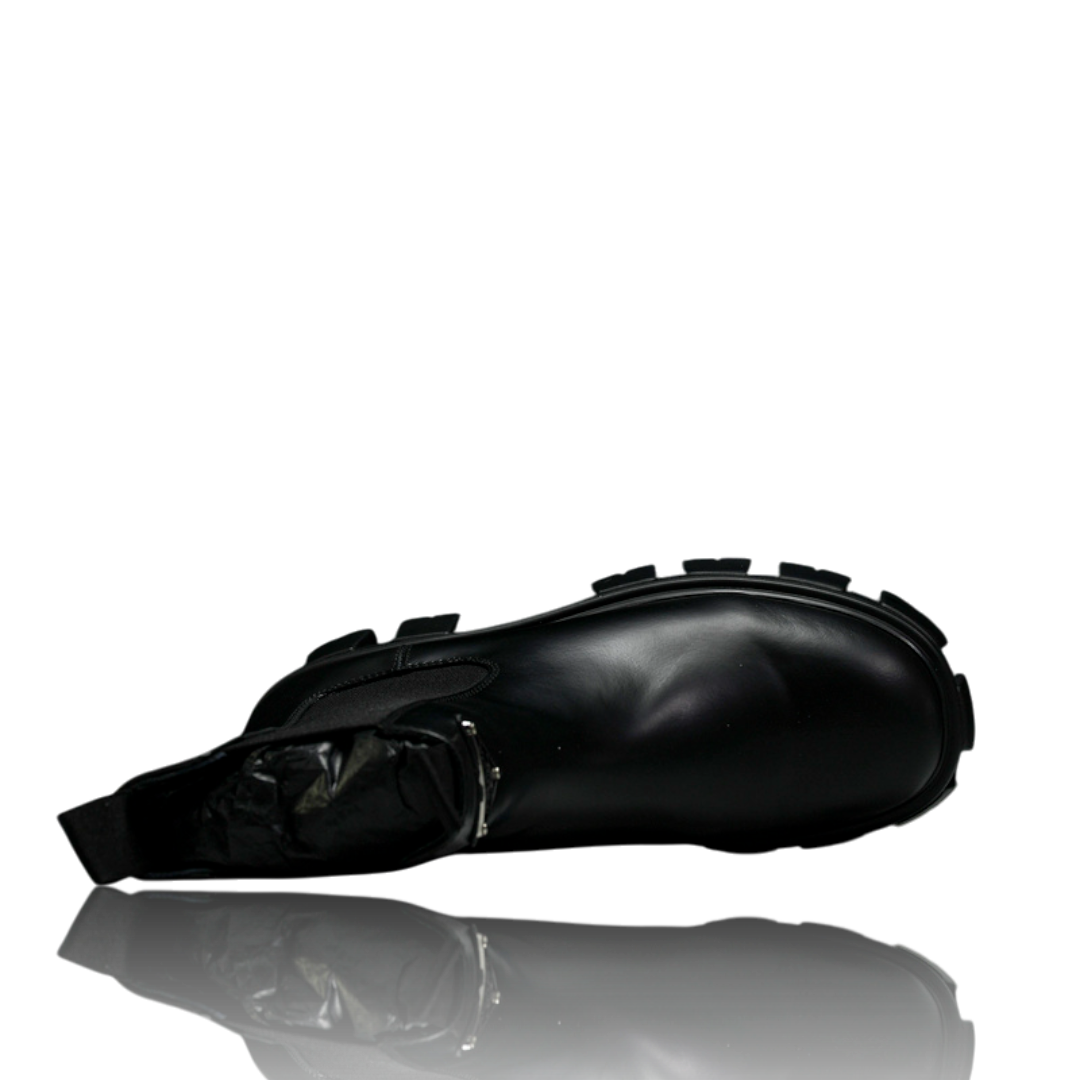 Prada Monolith Brushed Chelsea Boots 'Black'