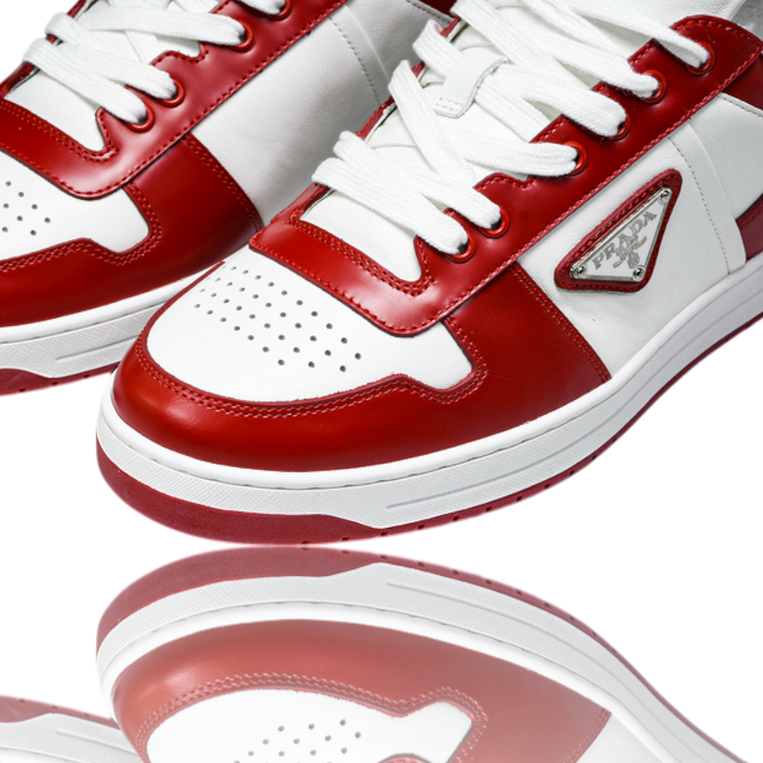Prada Downtown Sneaker 'White Lacquer Red'