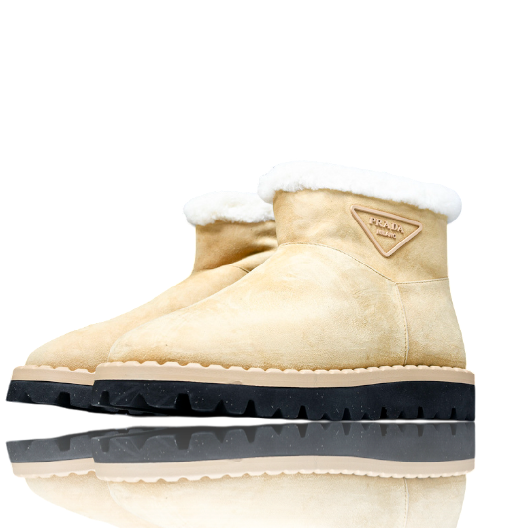 Prada Ankle Boots 'Beige'