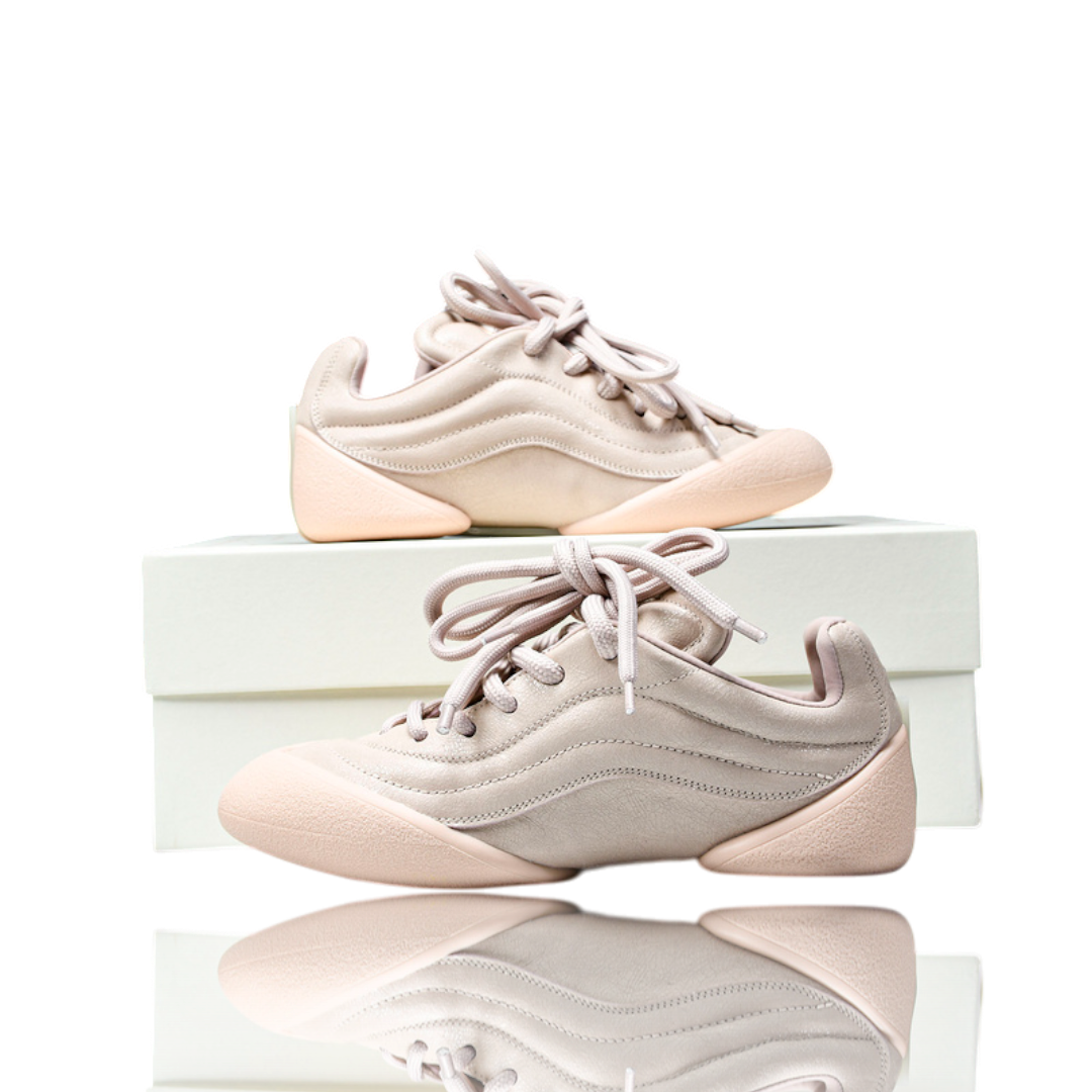 McQueen Trainers Flexion Crackled Leather 'Pink'