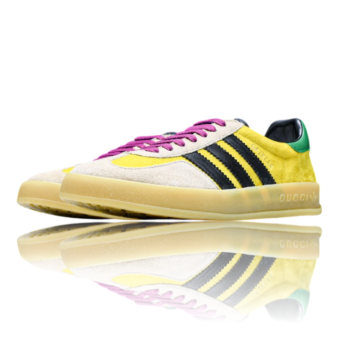 Guссi x Gazelle 'Yellow Velvet Green'