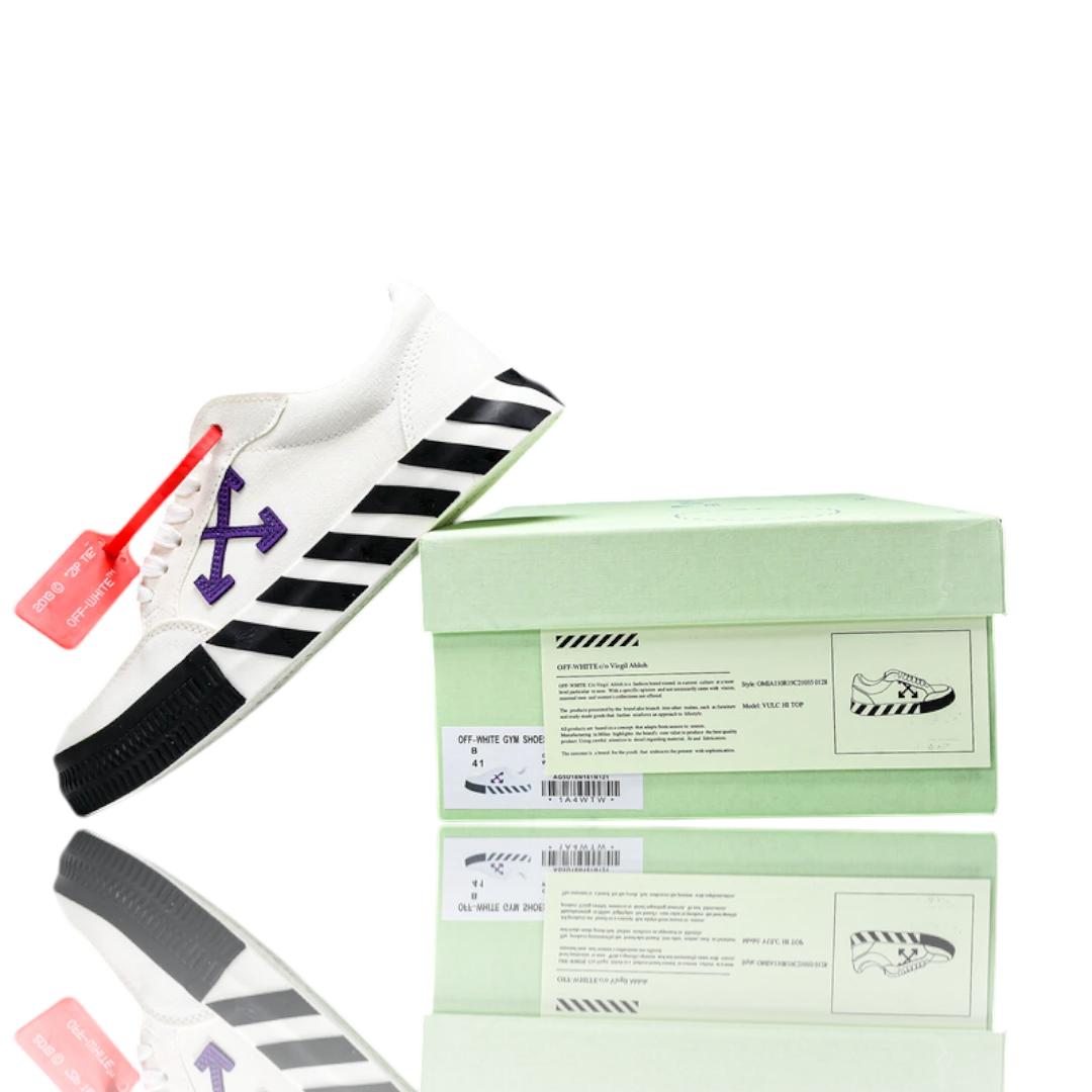 Off-White Vulc Low 'White Purple Arrow'