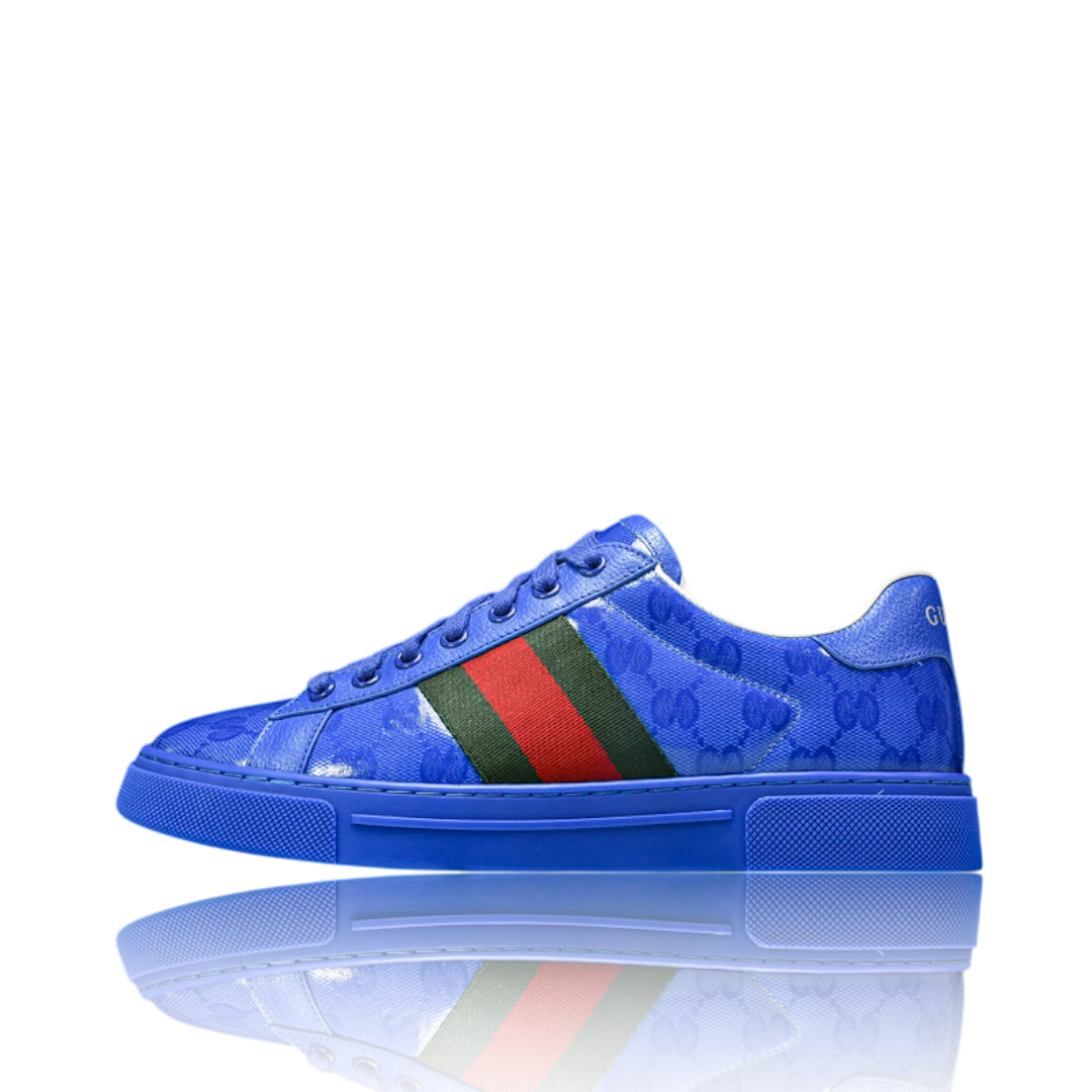 Guссi Ace Web 'Blue Monogram'
