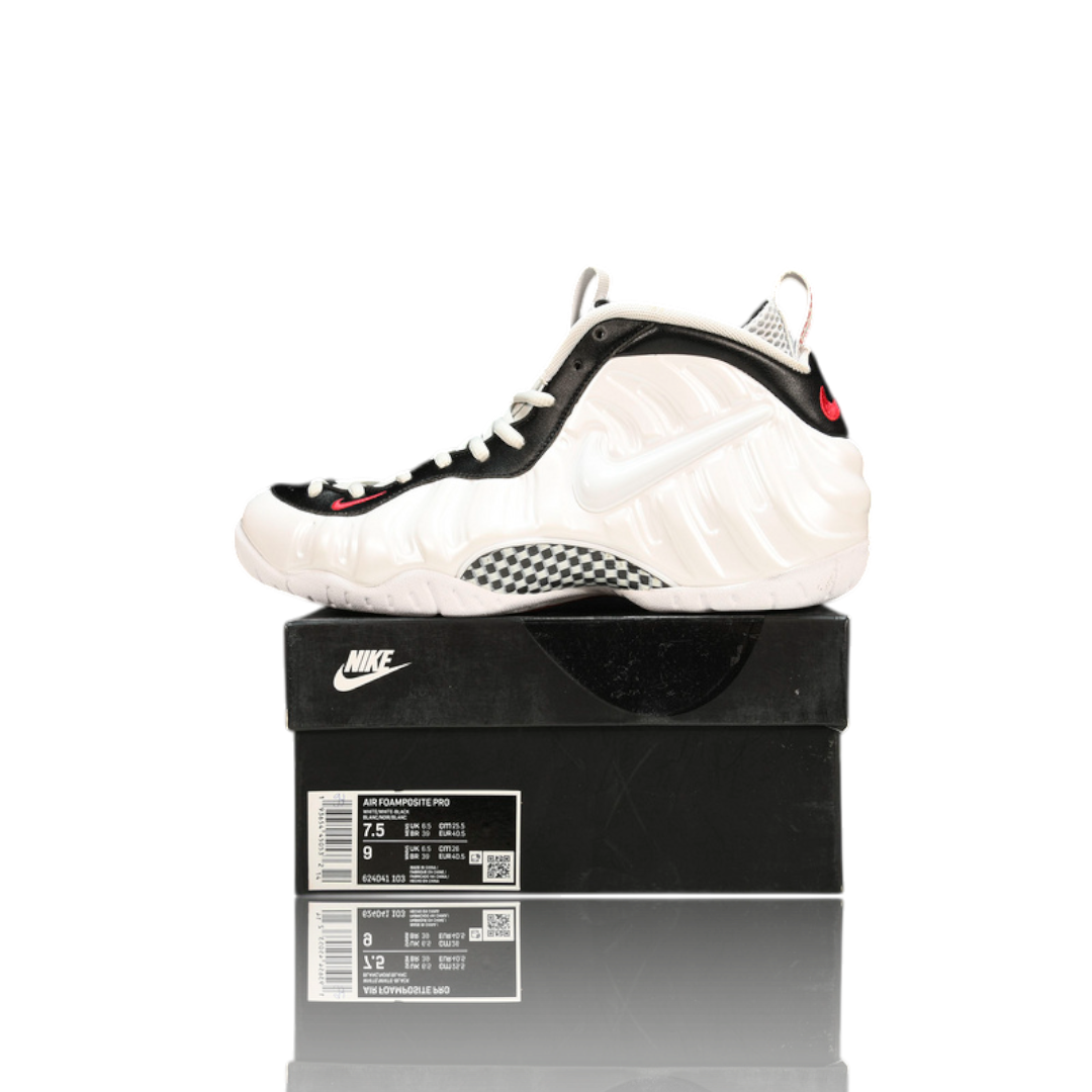 Air Foamposite Pro 'White Black University Red'