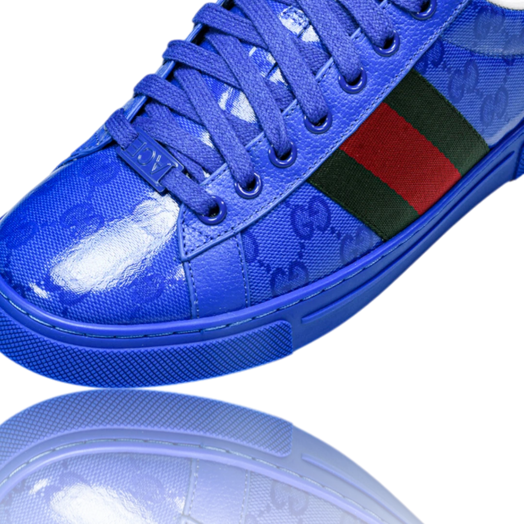 Guссi Ace Web 'Blue Monogram'