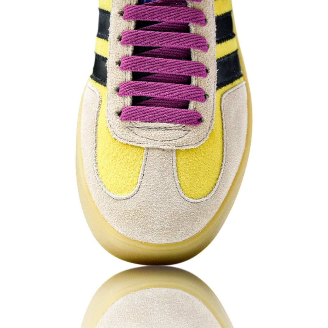 Guссi x Gazelle 'Yellow Velvet Green'