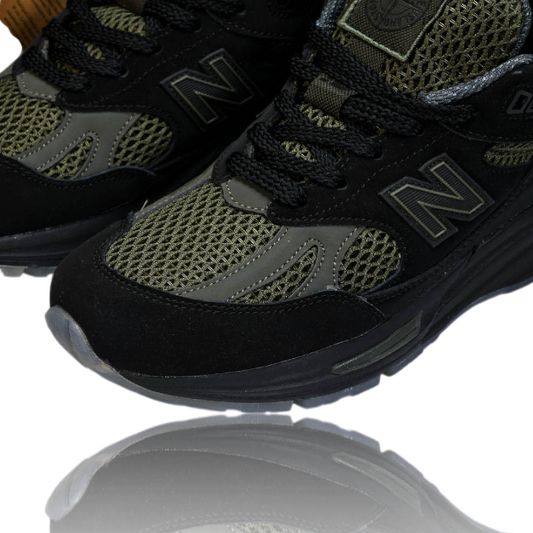 NB 991v2 MiUK x Stone Island 'Black Olive'