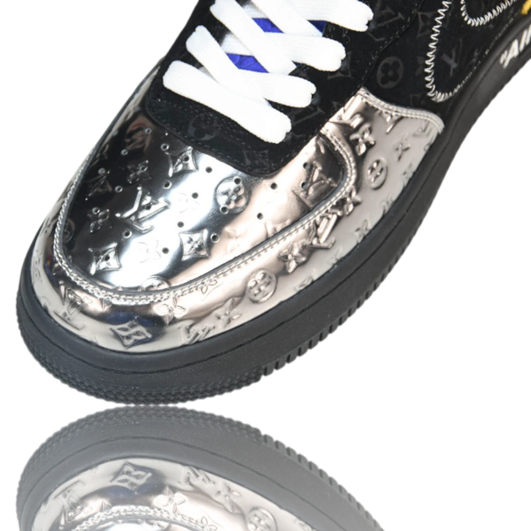 Louis Vuittоп x AF1 By Virgil Abloh ‘Black Metallic Silver’