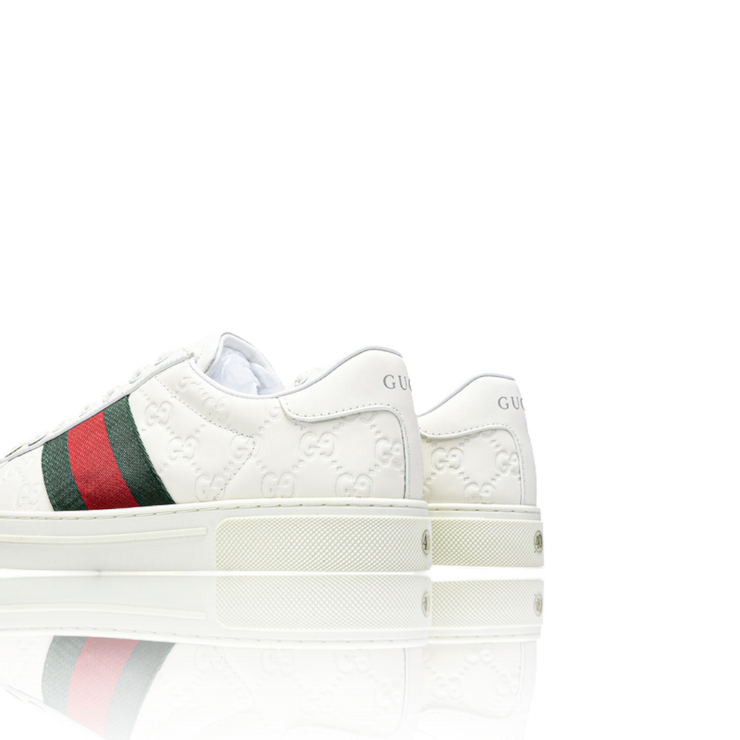 Guссi Ace Web Embossed Monogram 'White'