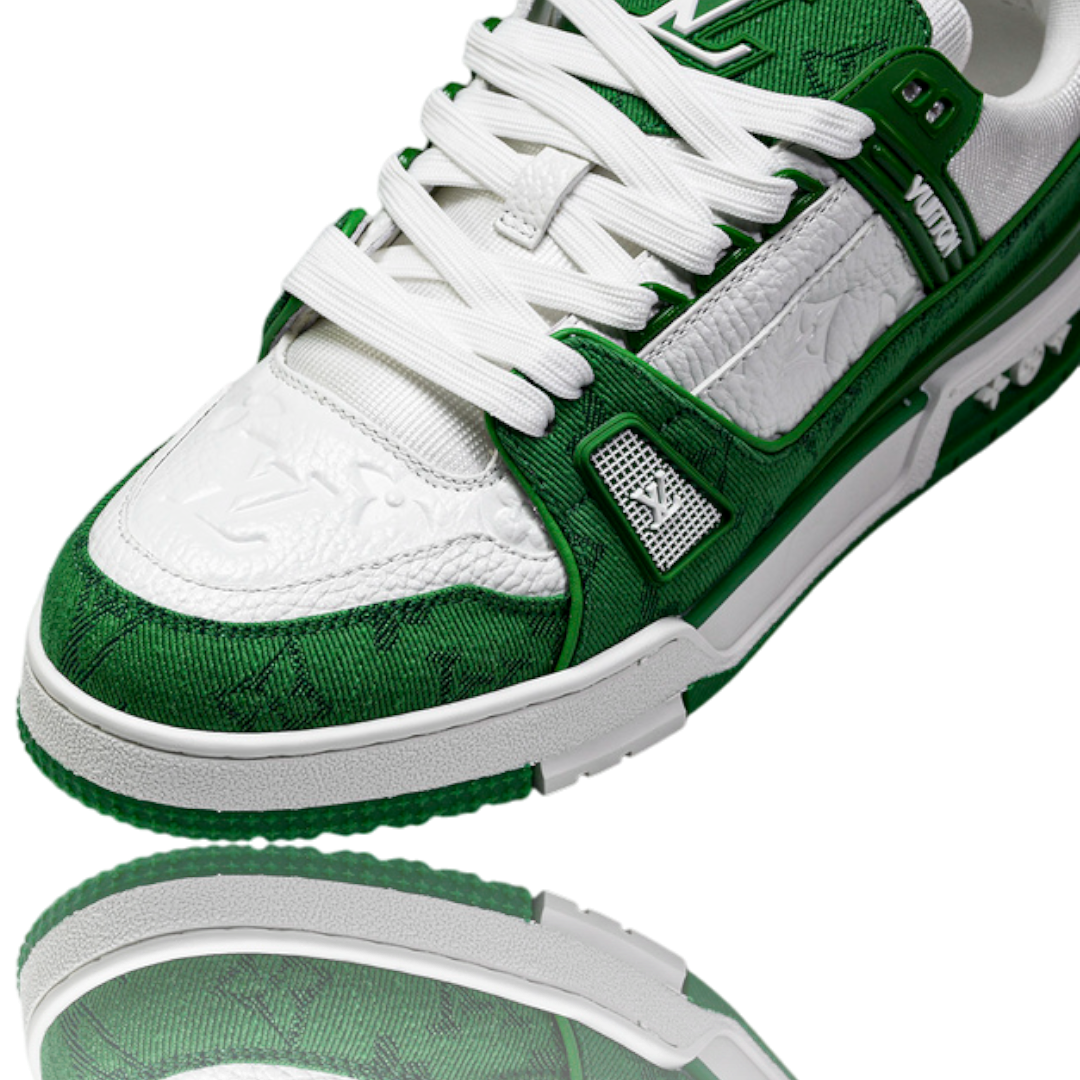 Louis Vuittоп Trainer Low 'Monogram Denim White Green'