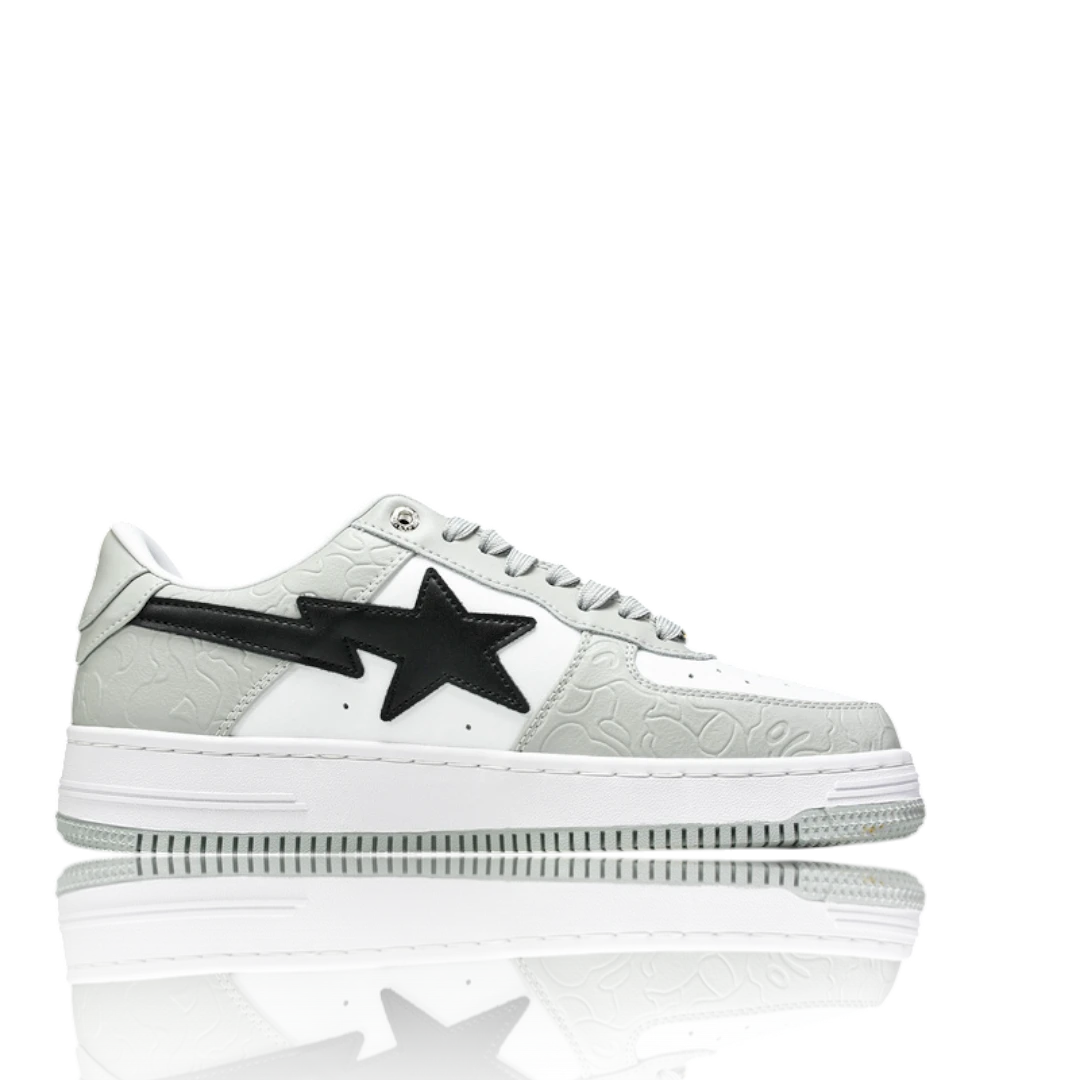 A Bathing Ape Bapesta 'White Grey'