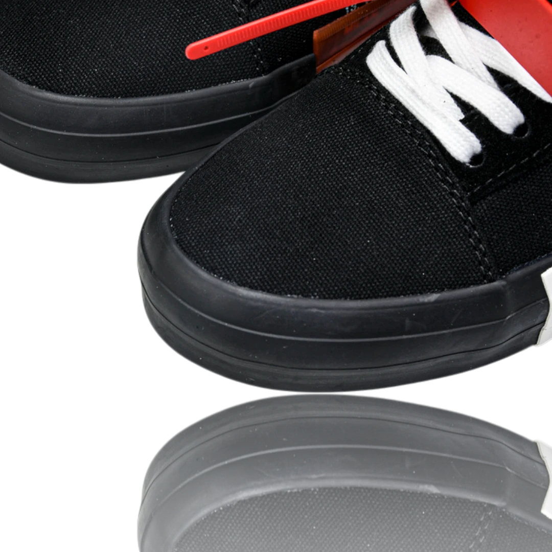Off-White Vulc Low 'Black' (‘C 2018) Old Stripes