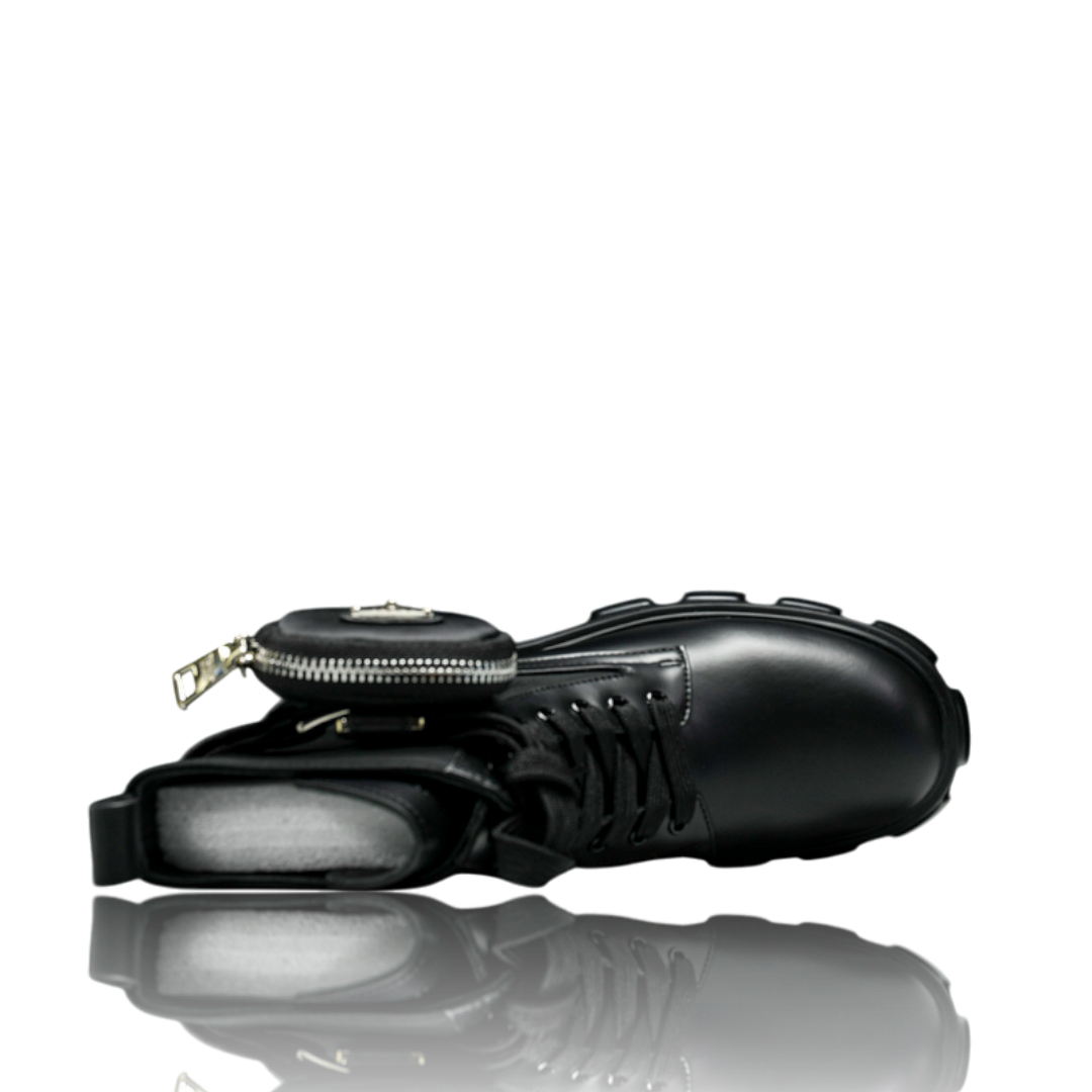 Prada Monolith brushed Boots 'With Pouch'