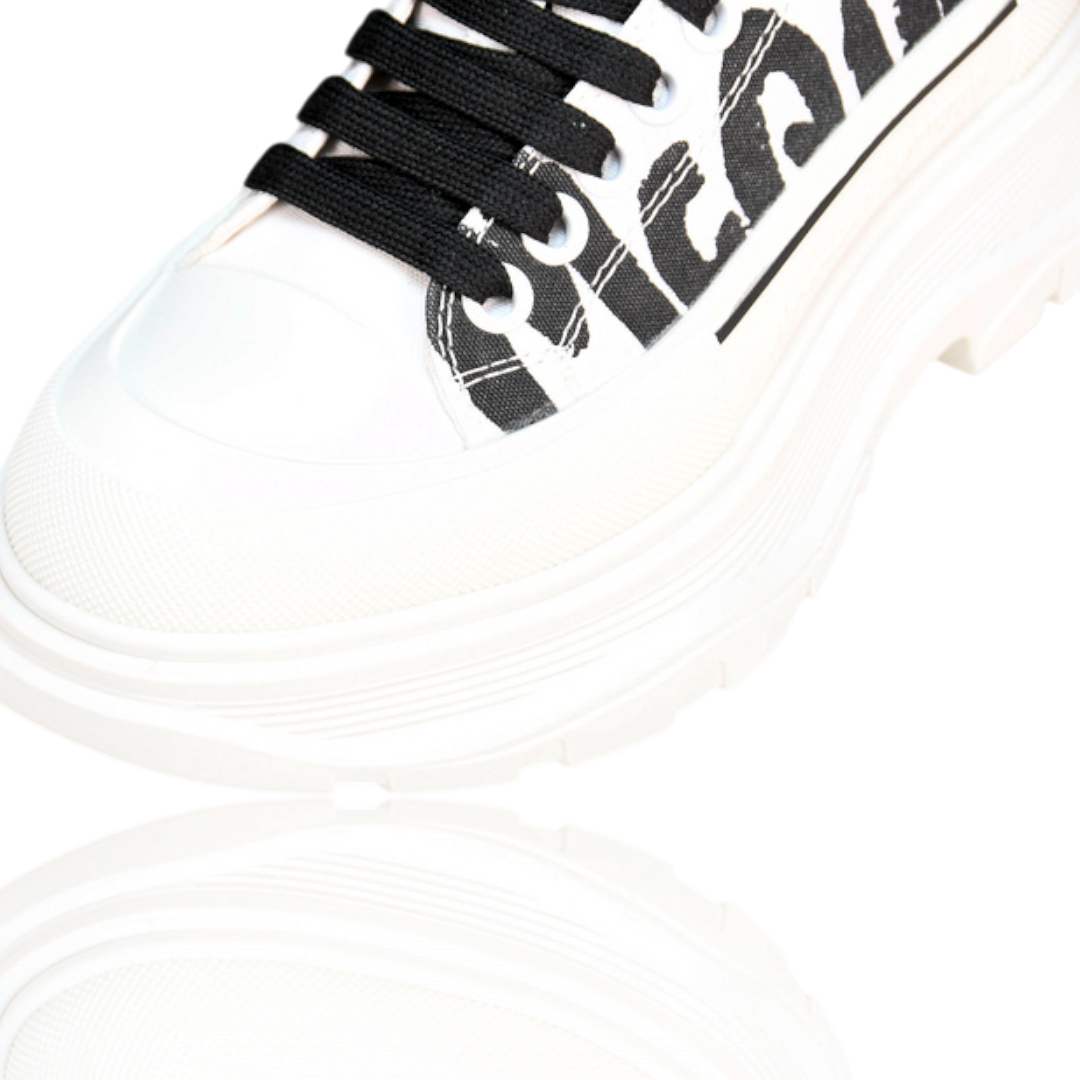 McQueen Tread Slick Low  Graffiti 'White'
