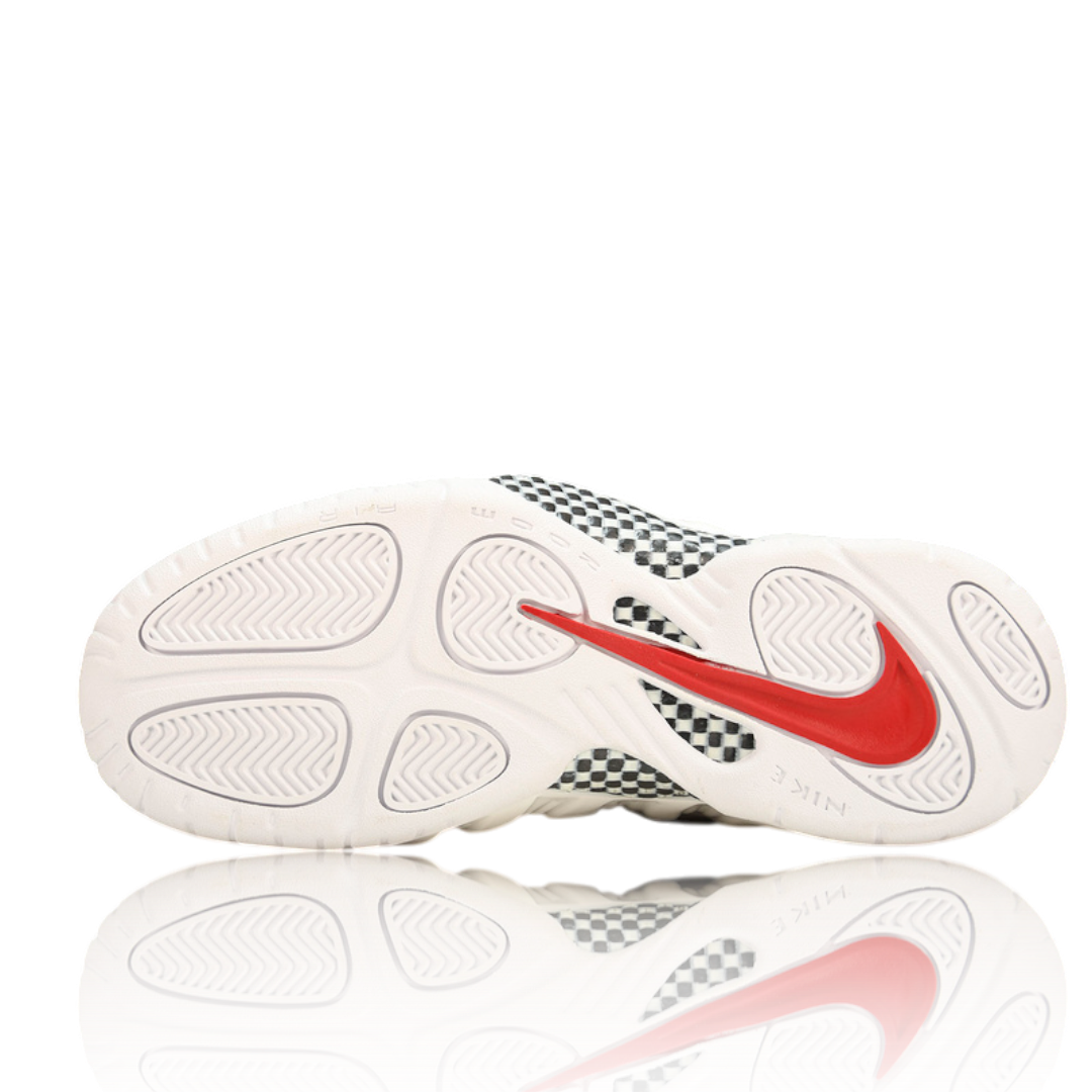 Air Foamposite Pro 'White Black University Red'