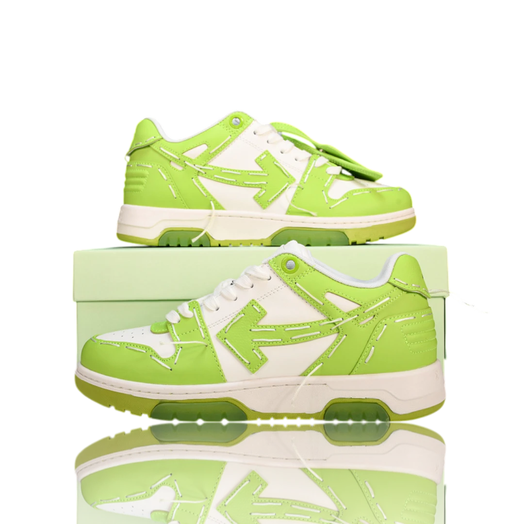 Off-White Out Of Office Low Top - Sartorial Stitch 'Green White'