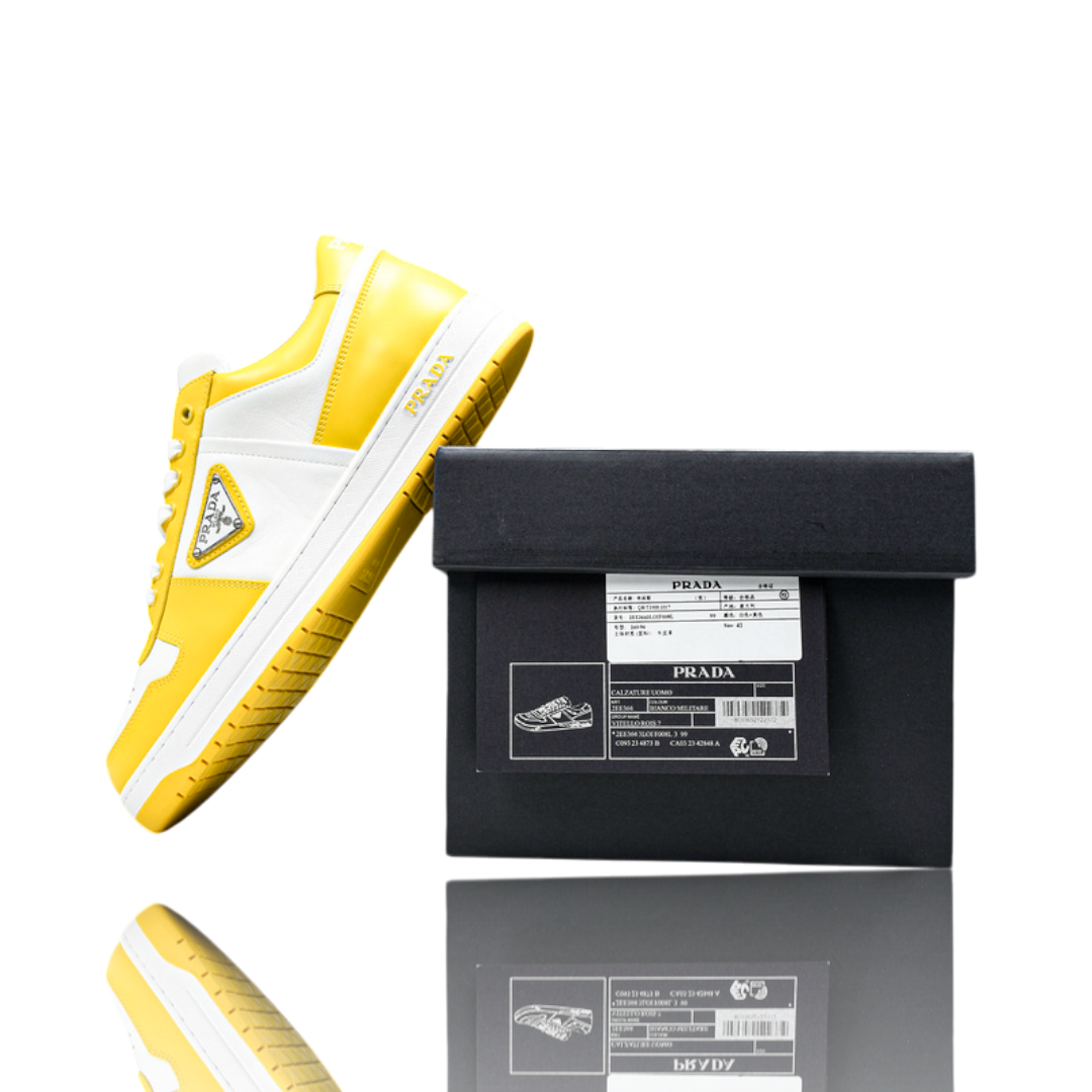 Prada Downtown Sneaker 'White Yellow Sun'